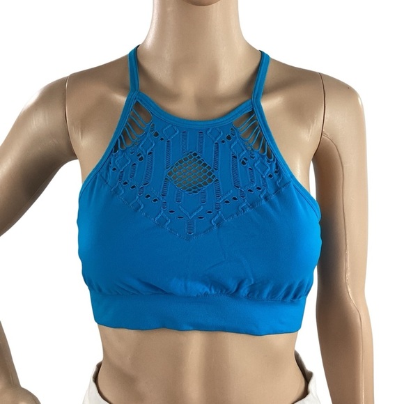 Zyia Bright Cyan Amazing Seamless Bra Size Medium - Picture 1 of 5